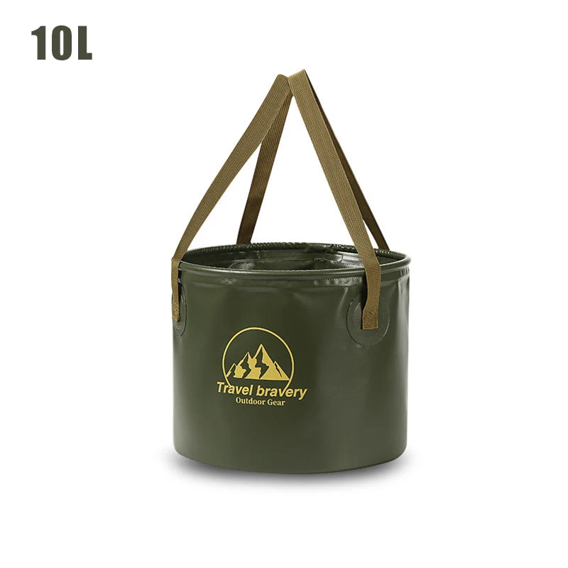 Travel Camping Folding Water Bucket Multifunctional Collapsible Water Basin Portable Water Bag Backpack Barbecue Picnic Storage