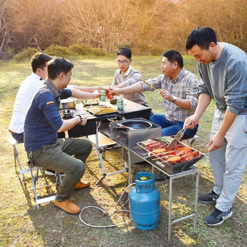 Camping Fully Equipped Picnic Table Outdoor Folding Compact Food Portable  Kitchen