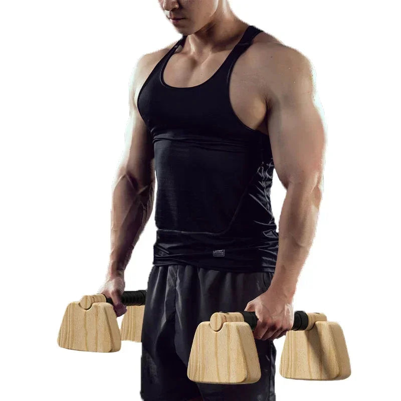 New Push Up Russian Stand Wooden Single and Parallel Bars Inverted Stand Practice Solid Wood Strength Training Equipment