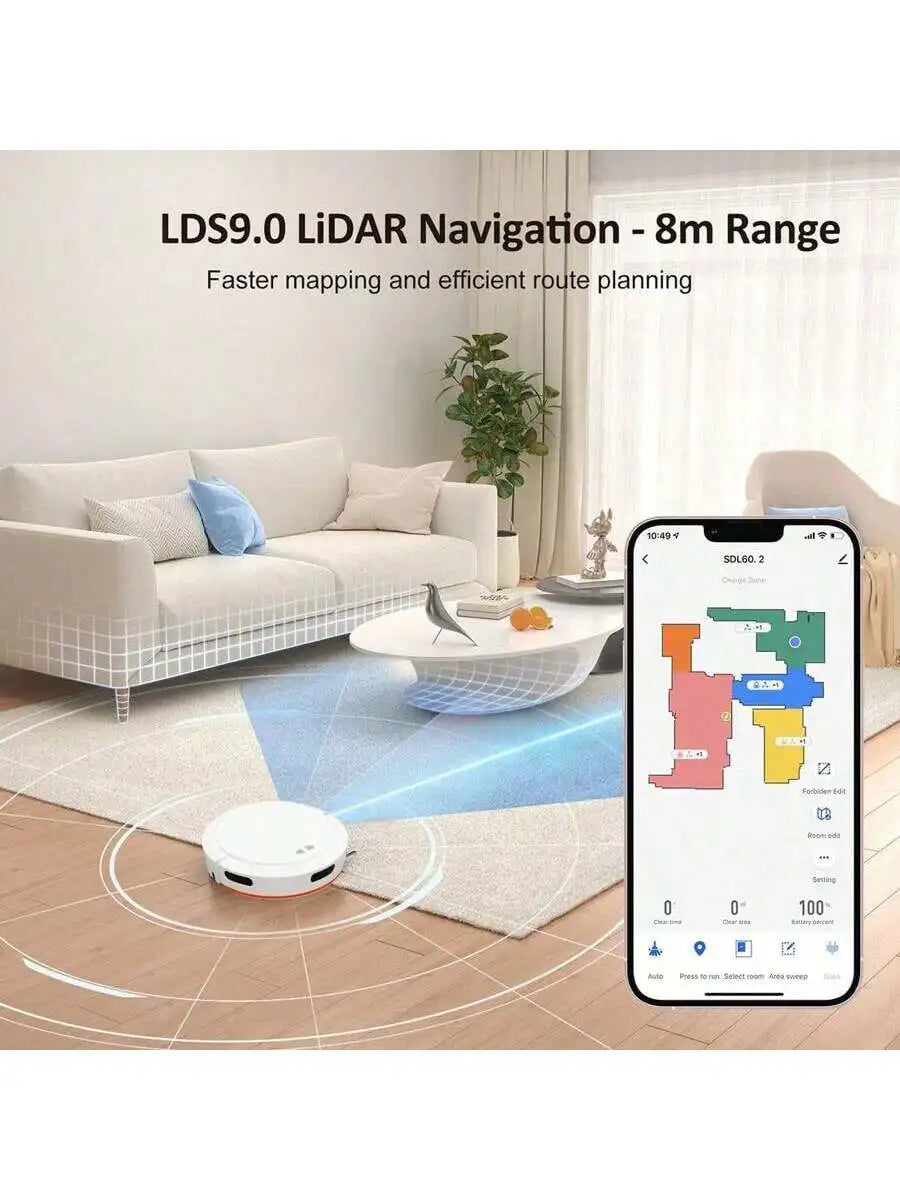 Smart, Wireless, And Efficient Multifunctional Vacuum Cleaner Robot With Powerful Cleaning Capabilities, Designed For Long-Lasti