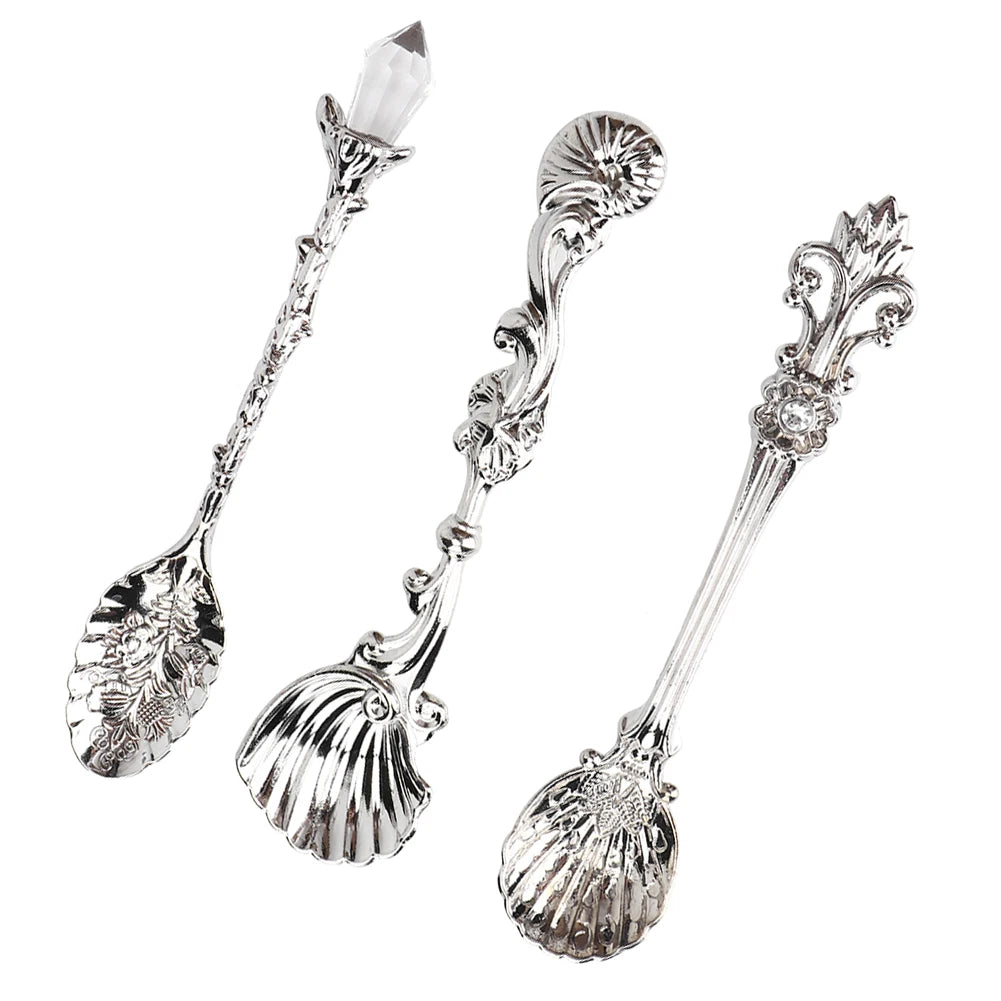 Vintage Style Cutlery Coffee Spoon Dessert Spoon Teaspoon Kitchen Tableware Kitchen Gadgets Cutlery