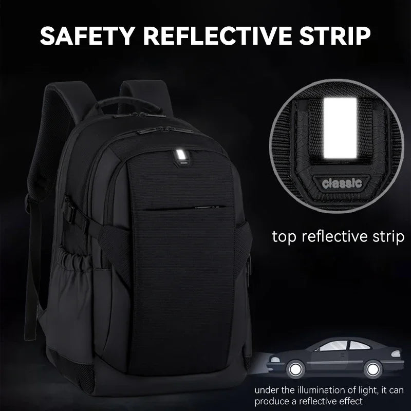 School Student Backpack Mens Large Capacity Business Travel Bags Waterproof Multifunctional USB Charging Laptop Backpacks