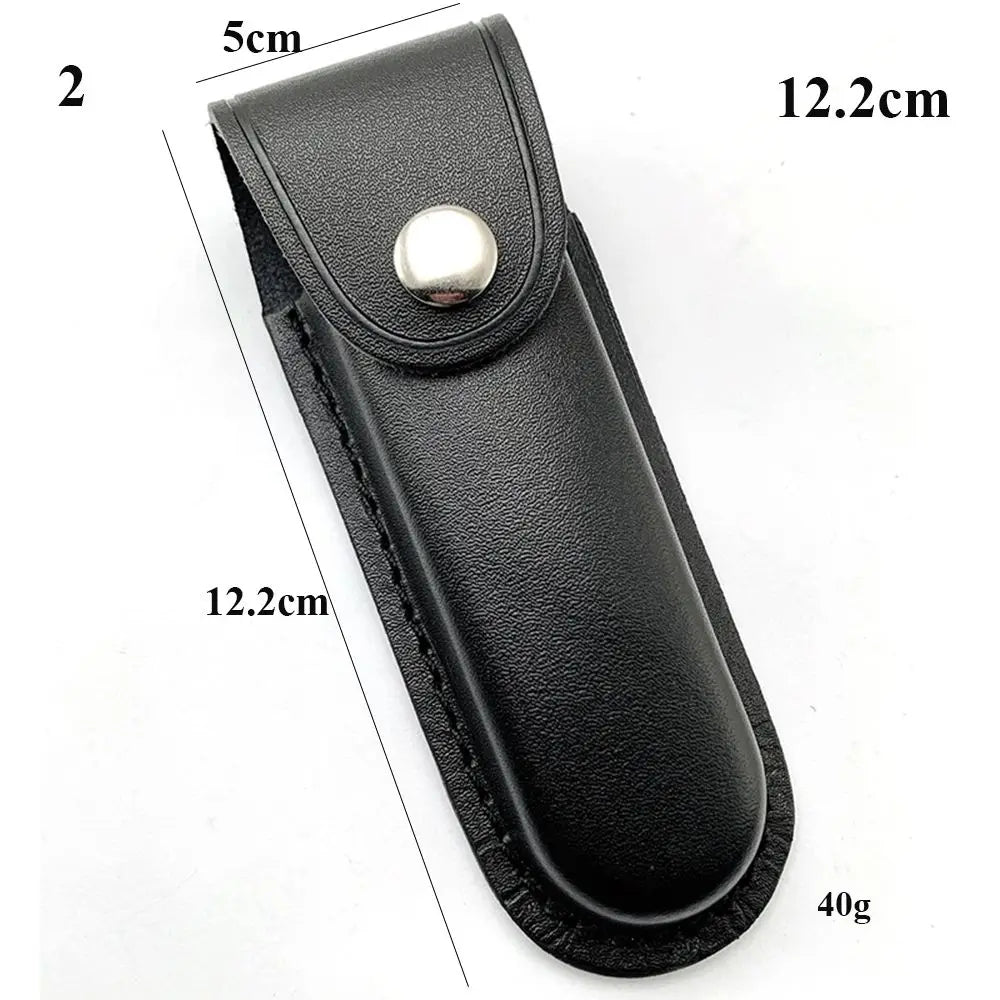 Pocket Hunt Outdoor Equipment Leather Sheath Holder Camp Outdoor Carry Flashlight Case Belt Loop Case Fold Knife Tool