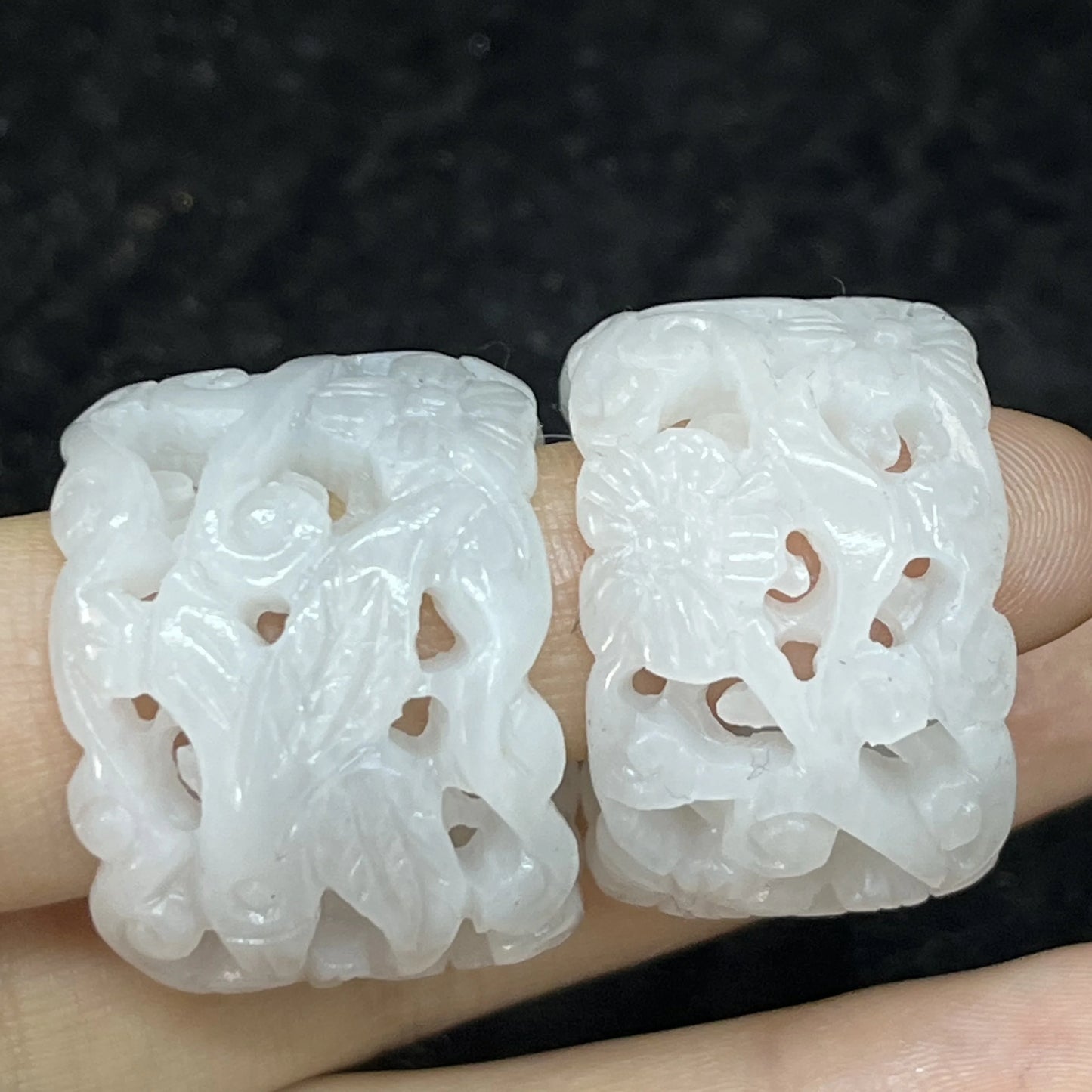 1pcs/lot Jewellery joyas homme gemstones rings antique jade wrenches classical carvings auspicious totems Collectible gifts