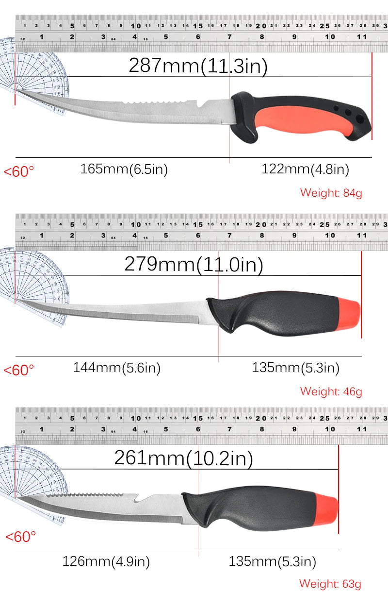 Stainless Steel Multifunctional Fishing Knife Fish Killing Knives Fish Planing Knife Kitchen Sharp Meat Cleaver Fruit Knife
