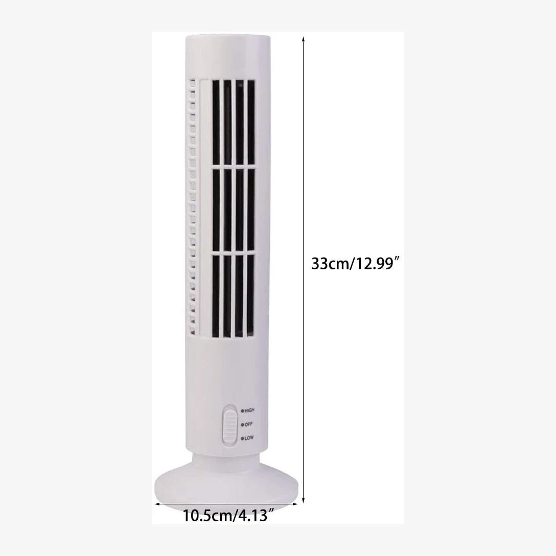 USB Leafless Small Fan Tower Electric Fan Vertical Air Conditioner Fan Tower Fan