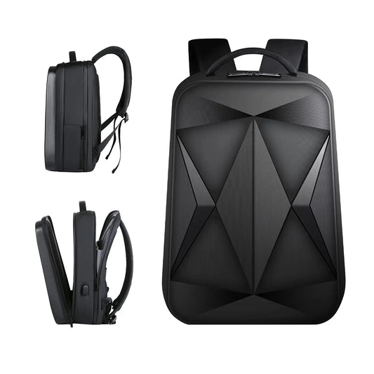 Men's 17.3 Inch Laptop Backpack Waterproof Hard Shell Bag 35L Business Travel Backpack with USB Charging Port mochilas de hombre