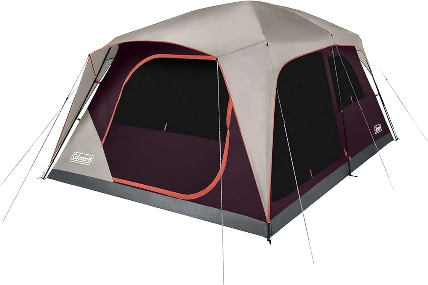 Camping Tent 8/10/12 Person Weatherproof Family Tent with Convertible Screen Room Color-Coded Poles Room Divider