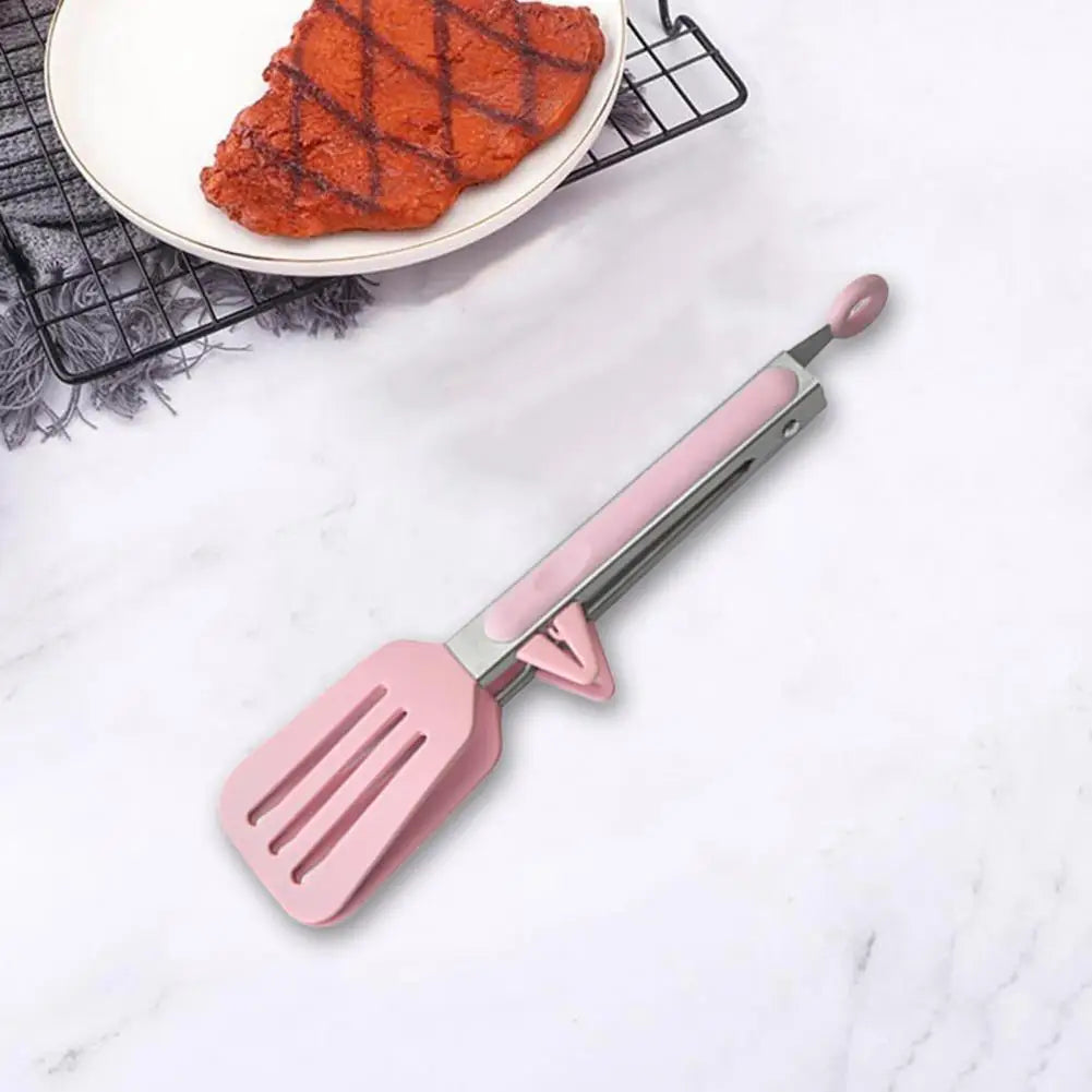Non-stick Pan Tong Stainless Steel Food Tongs with Silicone Tip for Bbq Baking Non Stick Kitchen Clamp for Cooking Fish Steak