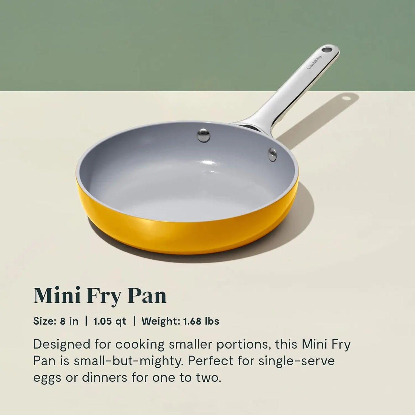 away Mini Cookware Set - Non-Stick Ceramic Fry Pan (1.05 Qt, 8"") & Sauce Pan (1.75 Qt) - Non Toxic, Ptfe & Pfoa Free - Oven