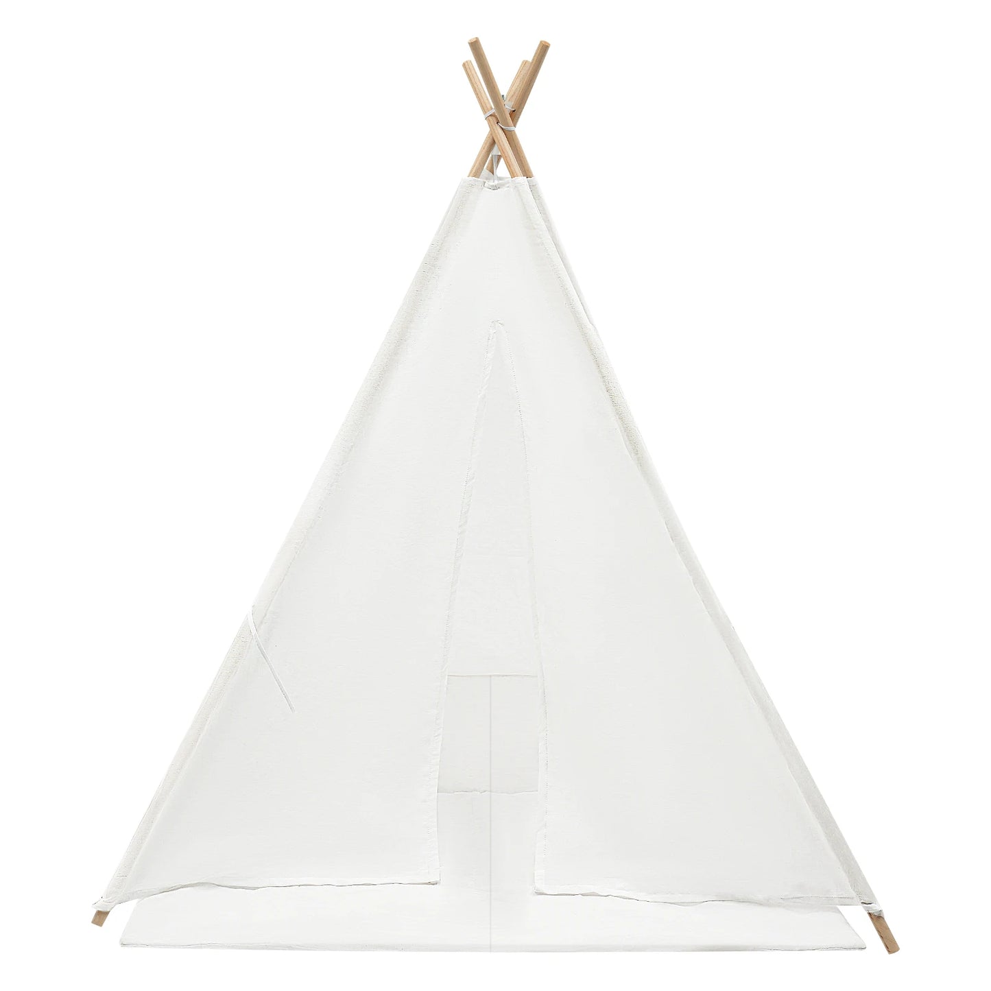 Teepee Tent for Kids Cotton Play Tent with Padded Mat and Lights String Foldable Tent with Carry Bag