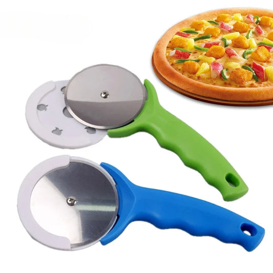 Multi-purpose Pizza Cake Stainless Steel Cutter Pastry Roller Cutter Pizza Knife Cookie Roller Wheel Scissor Kitchen Accessories