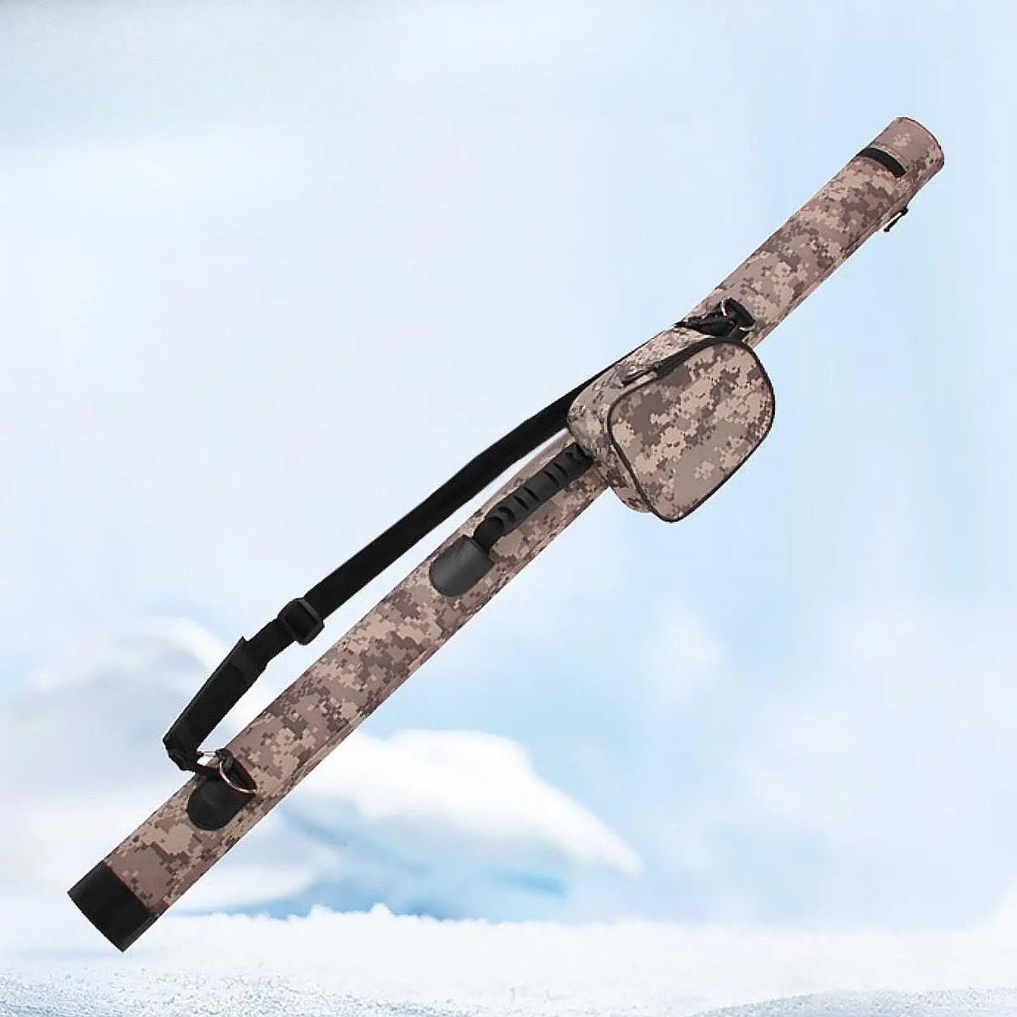 Fishing Rod Tube Fishing Pole Case Holds 2 Rods 130cm Long Carrying Bag Holder Reel Storage Bag for Travel Outdoor Activities