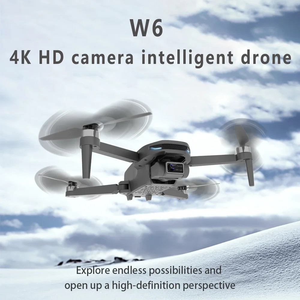 W6 smart GPS tracking drone long flight time Camera HD 4K Anti-Shake Gimbal GPS professional New AI chip 360 degree surround