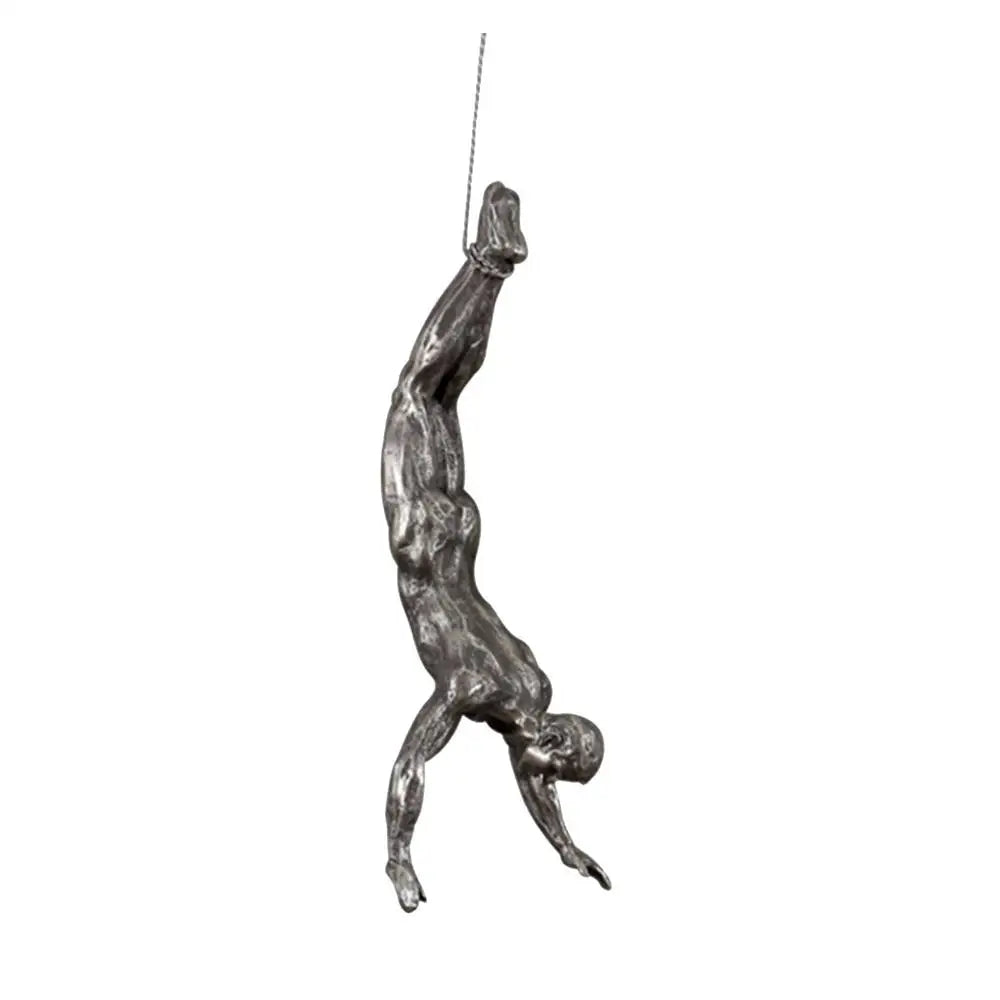 Climbing Athlete Man Art Sports Wall Hanging Ornaments Home Figures Miniatures Rock Climbing Man Resin Sculptures Statue