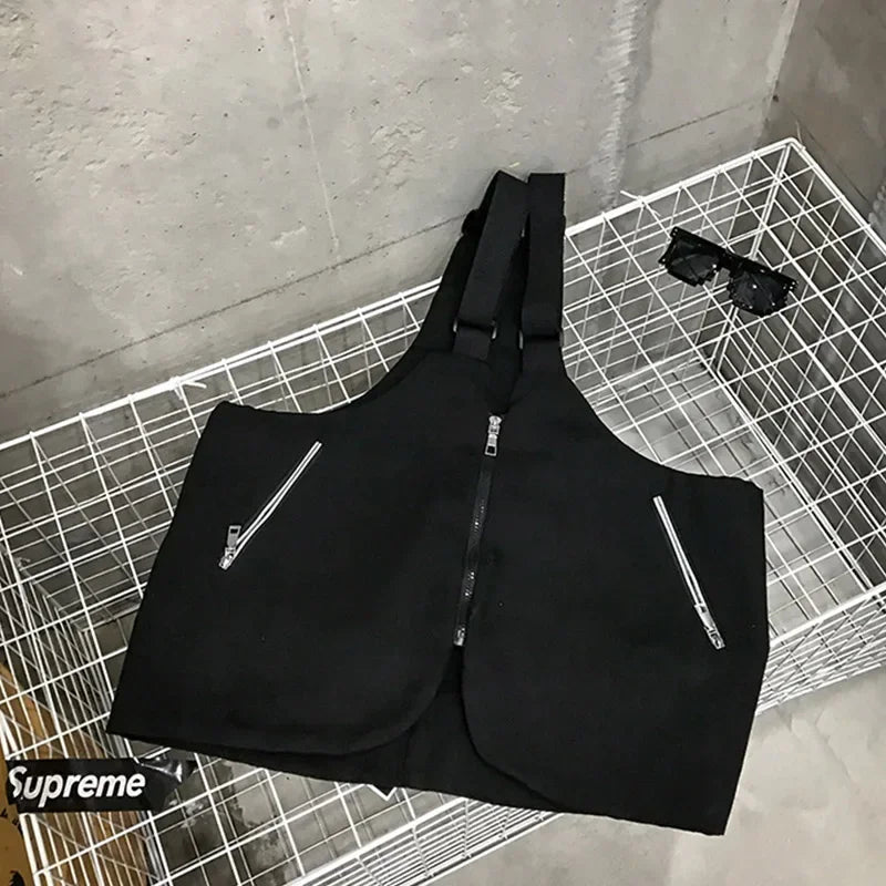 Functional Tactical Chest Pack Men Hip Hop Vest Streetwear Bag Casual Shoulder Crossbody Bags Unisex Chest Rig Bag Vest Backpack