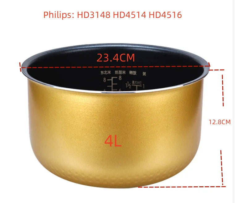 Suitable for electric pressure cooker 2L 3L 4L 5L 6L rice cooker non-stick liner
