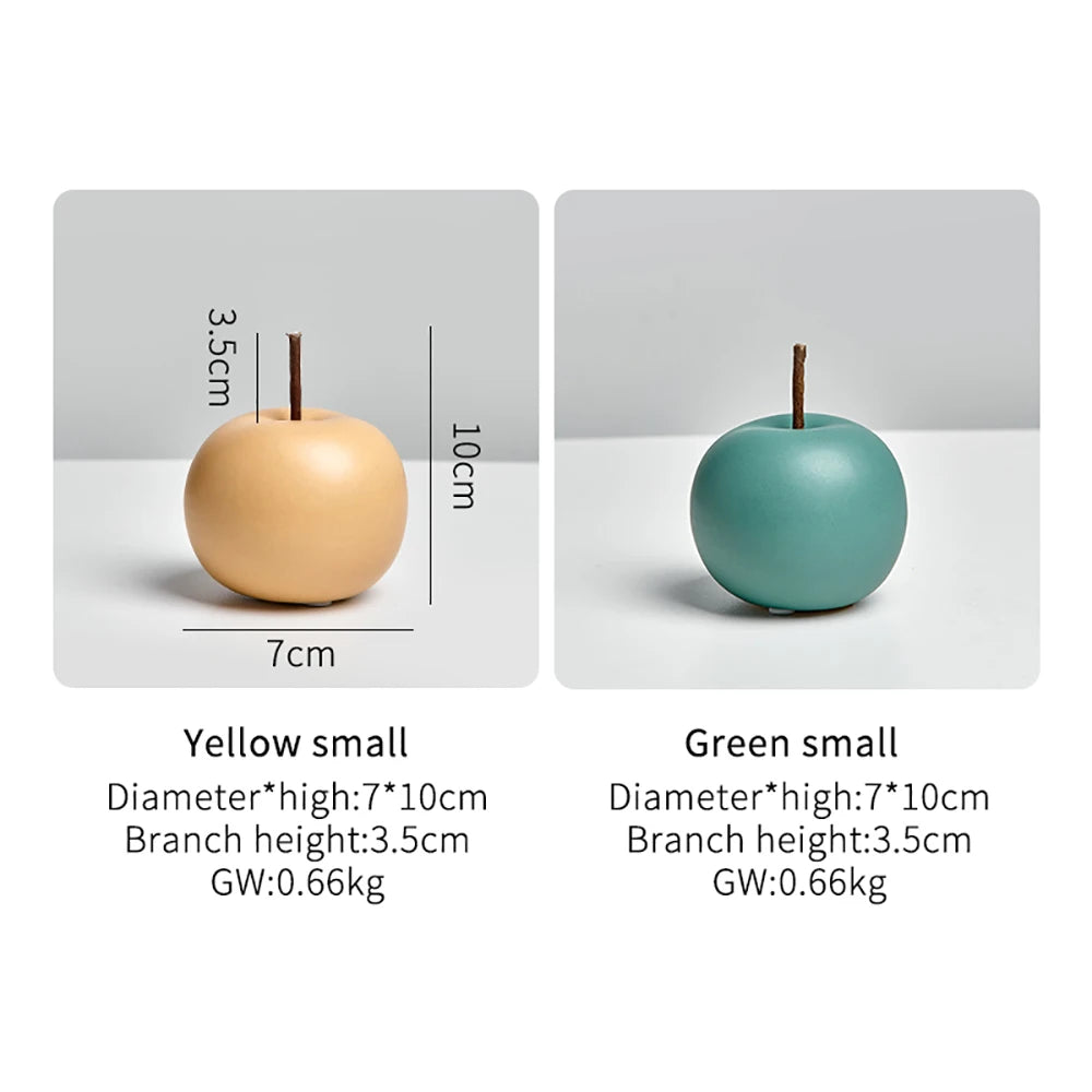 Fruit Statues and Statues Apple Sculptures  Figurines for Interior House Decorations Modern Home Decoration Luxury Room Decor