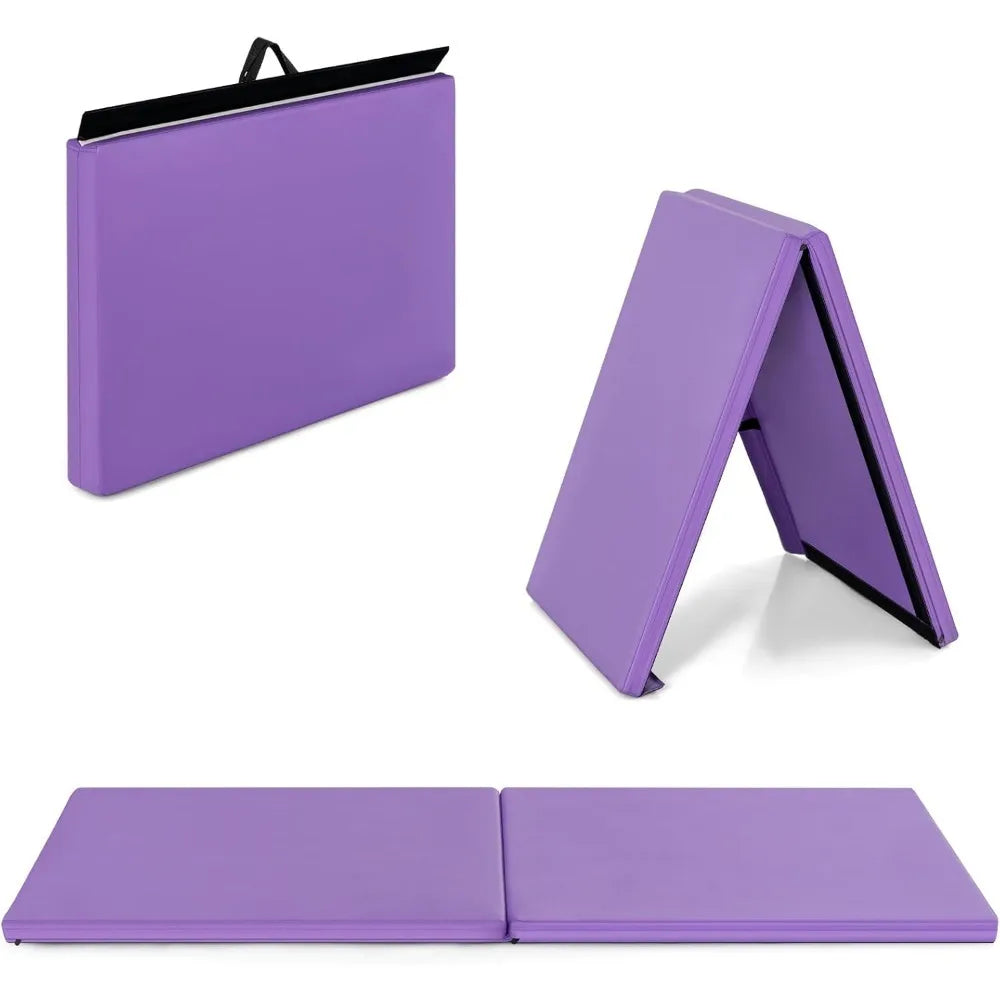 Gymnastics Mat Thick Folding Panel for for Gym, Yoga, Exercise Mat with Hook Loop Fasteners