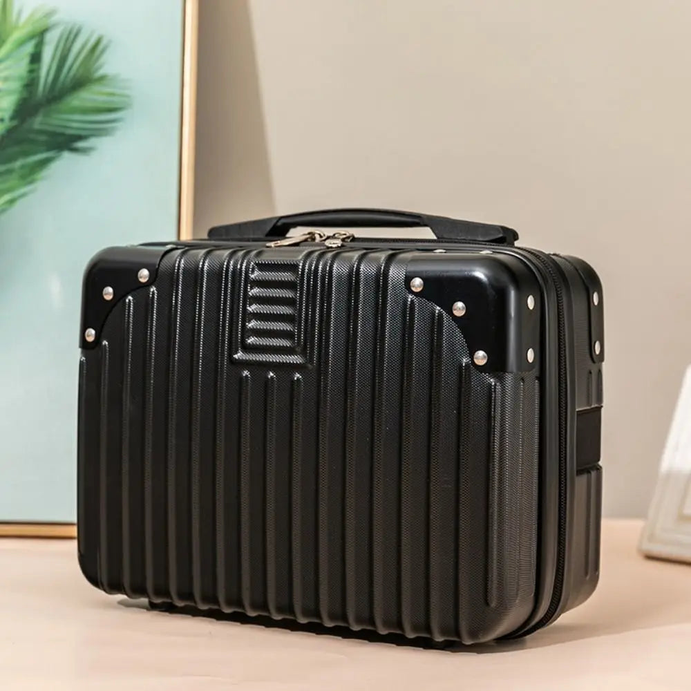 Mini Travel Suitcase Hot Sales Hand Metal corner Boarding Case Travel Luggage Cosmetic Box For Women