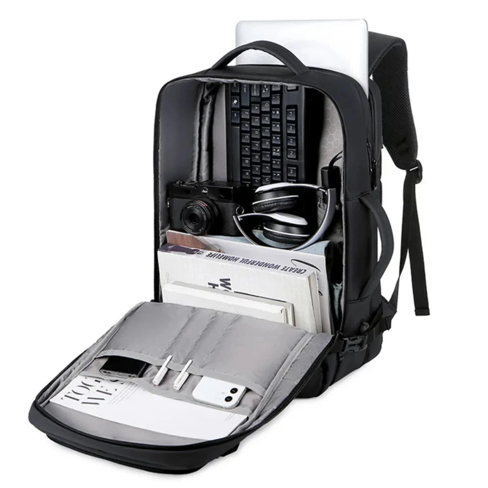 40L Expandable Large Capacity Backpack USB Port 17-Inch Laptop Backpack Men's Multi-Function Waterproof Business Travel Bag New