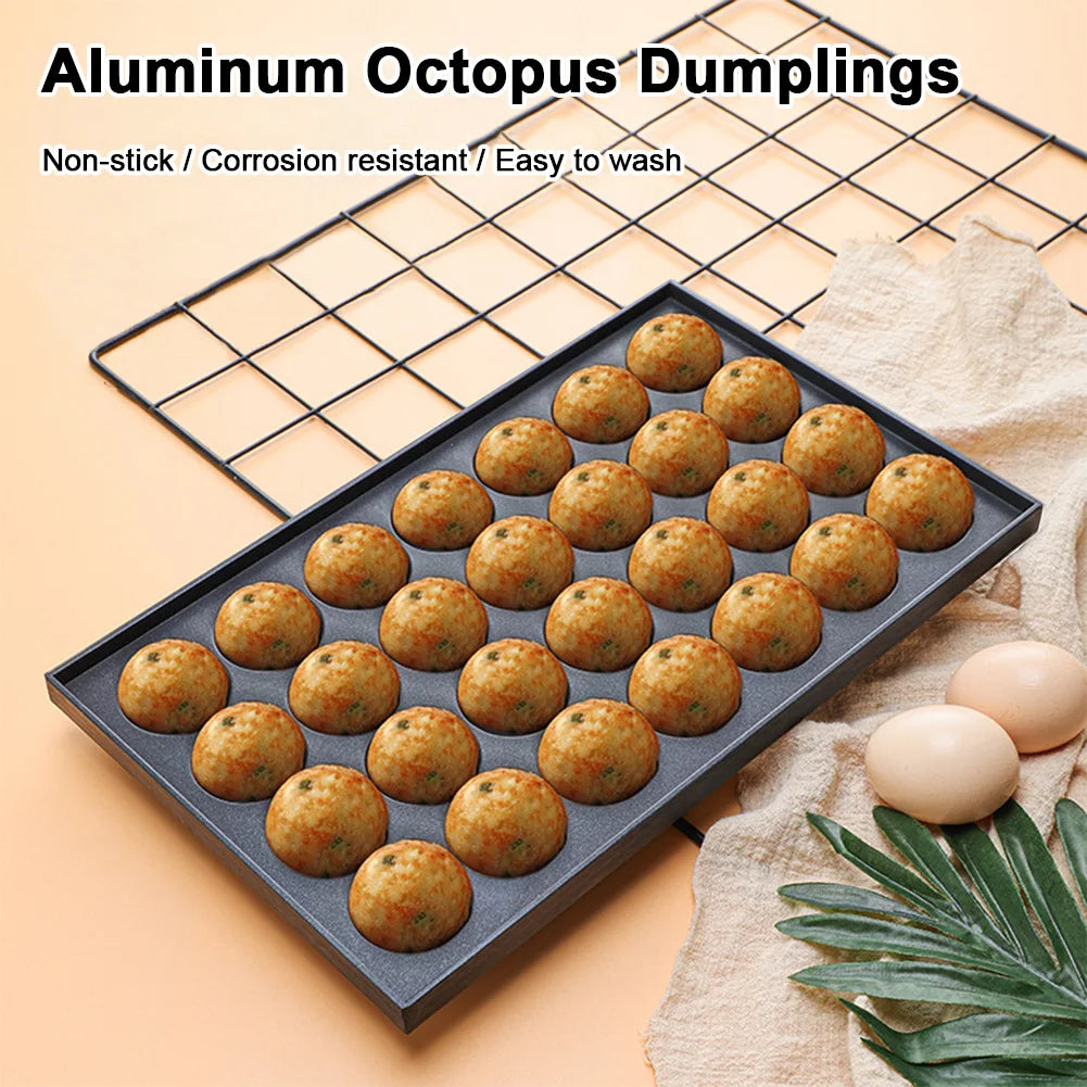 Octopus Meatball Plate Nonstick Octopus Meatball Grill Pan Multi Purpose Takoyaki Maker Meatball Sheet Pan Cooking Baking Tools
