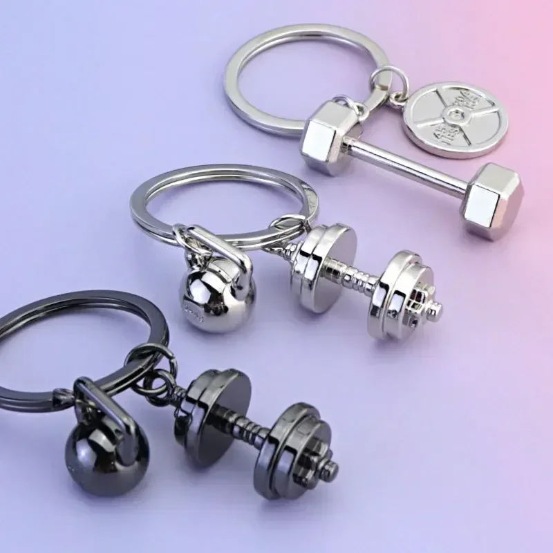 Fitness Dumbbell Keychain Sports Competition Souvenir Universal Arm Strength Training Three-dimensional Model Club Gifts