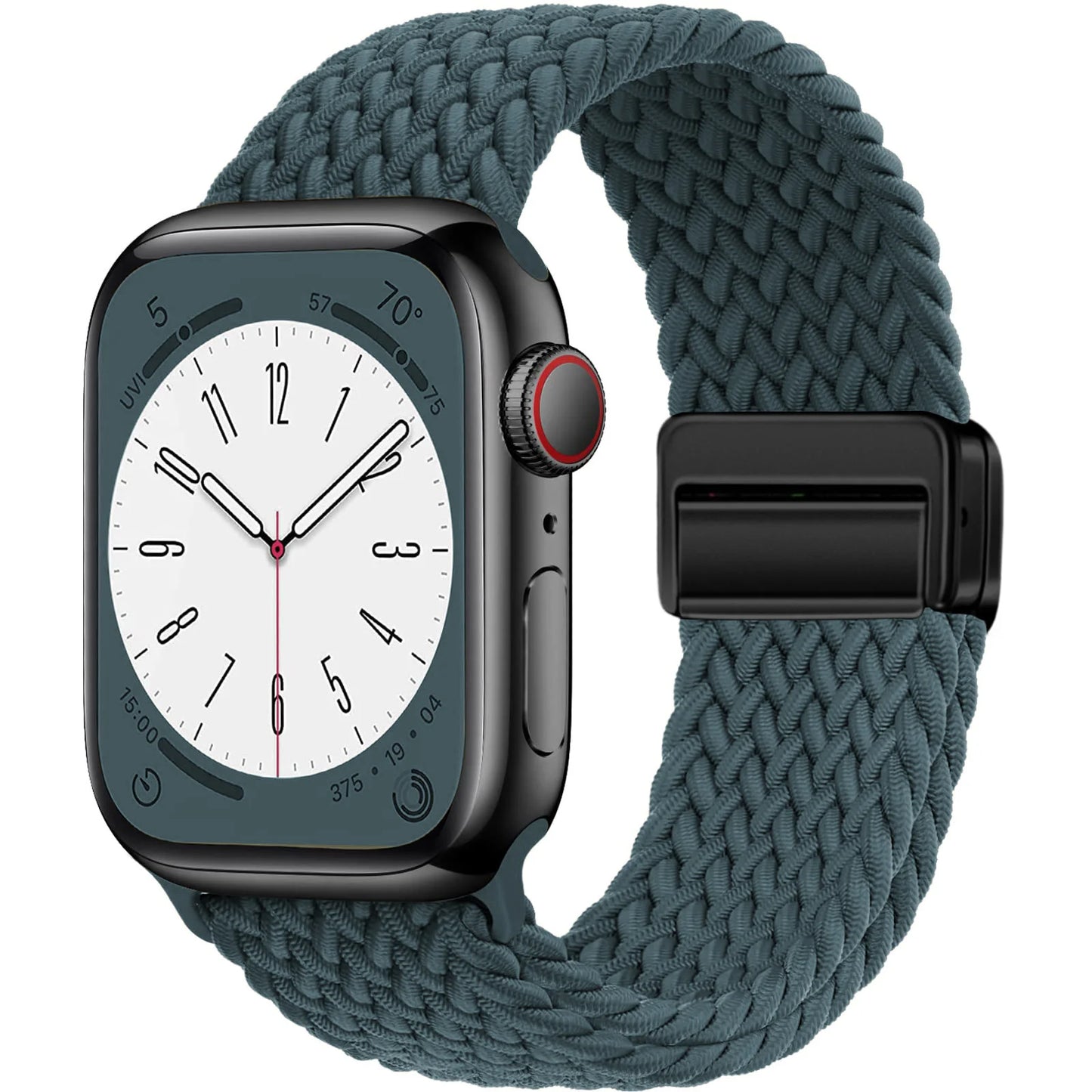 Nylon Braided Strap For Apple Watch Band 44mm 40mm 45mm 49mm 41mm 38mm magnetic buckle Bracelet iWatch series se 7 3 5 6 8 Ultra