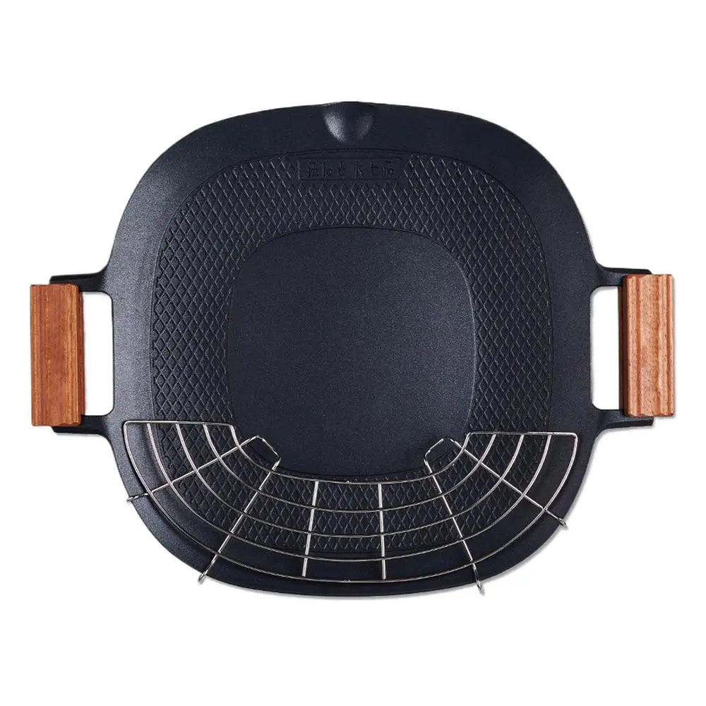 Griddle Pan Induction Cooker Cassette Stove Outdoor Grill Plate Teppanyaki Korean Style Barbecue Pan for Home Party Travel and