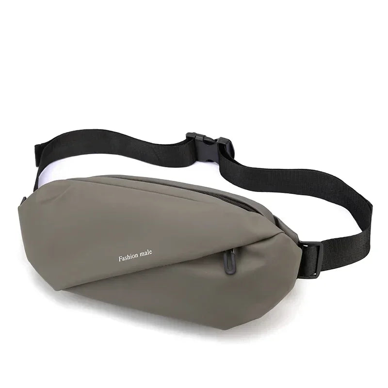 Solid Nylon Small Design Men's Waist Bag Simple and Fashionable Crossbody Bag Leisure Commuting Bolsos Aesthetic Shoulder Bags
