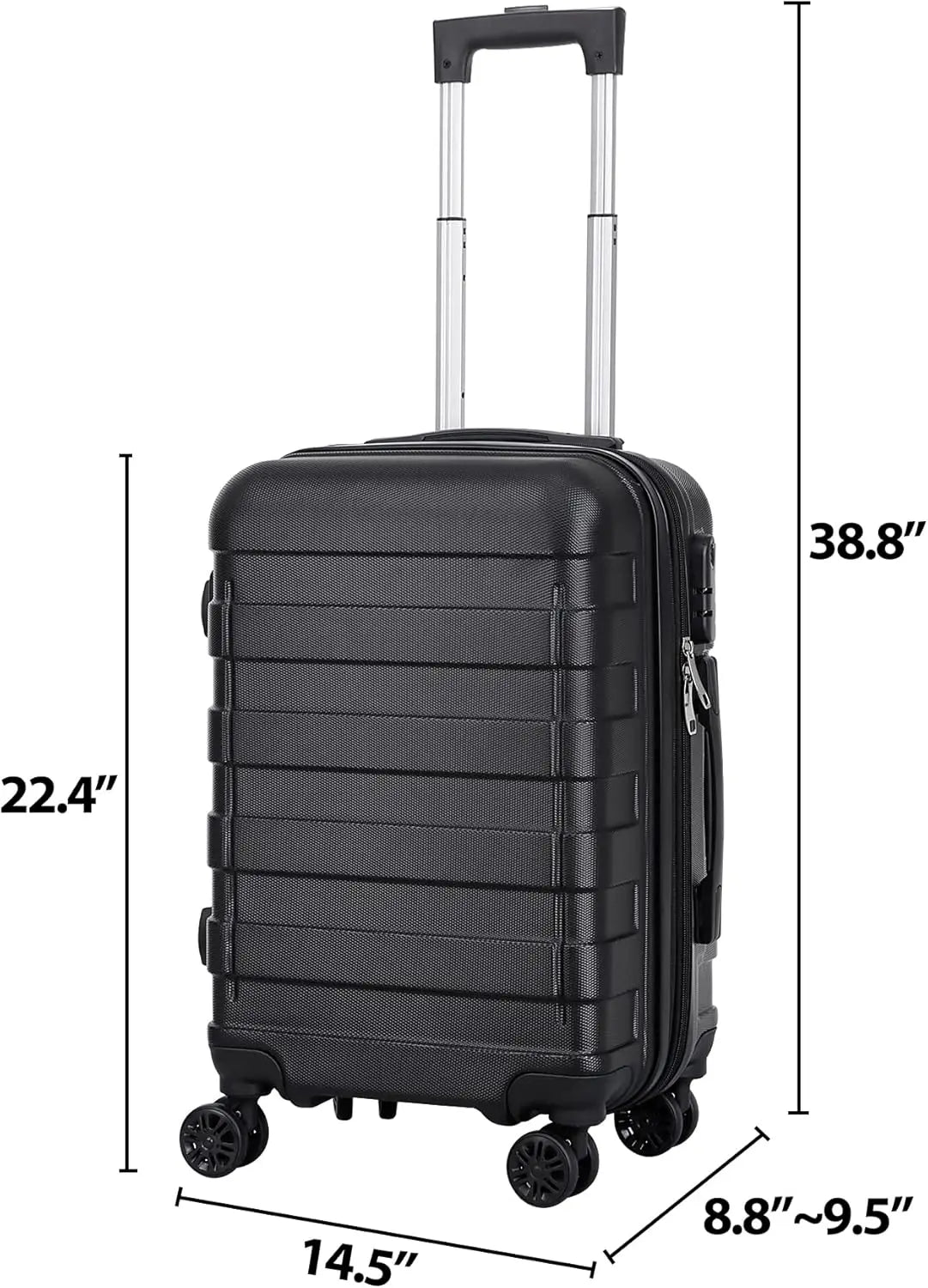 Smartxchoices 21" Expandable Luggage Spinner Suitcase Carry-On Luggage Hard Shell Built-In TSA lock, 4-Wheel Suitcase Bag