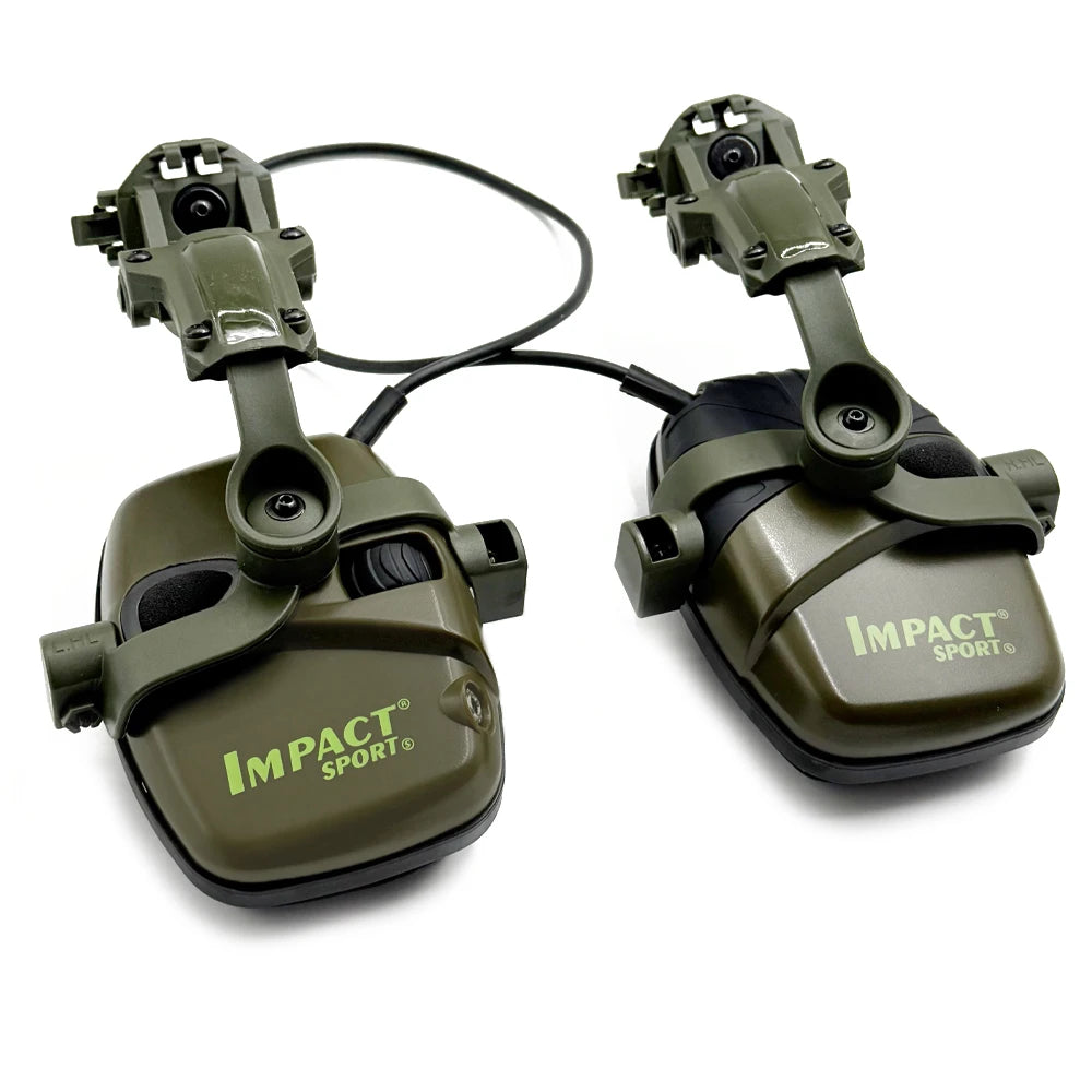 Electronic Shooting Headset Helmet Mounted Version Hunting Pickup and Noise Reduction Tactical Headset Hearing Protection