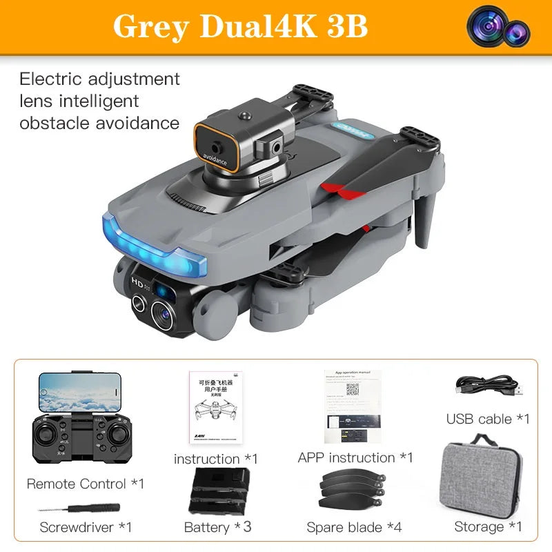 2023 P15 Mini Drone 8k Profesional 4K HD Camera Obstacle Avoidance Aerial Photography Brushless Foldable Quadcopter 1km Toys