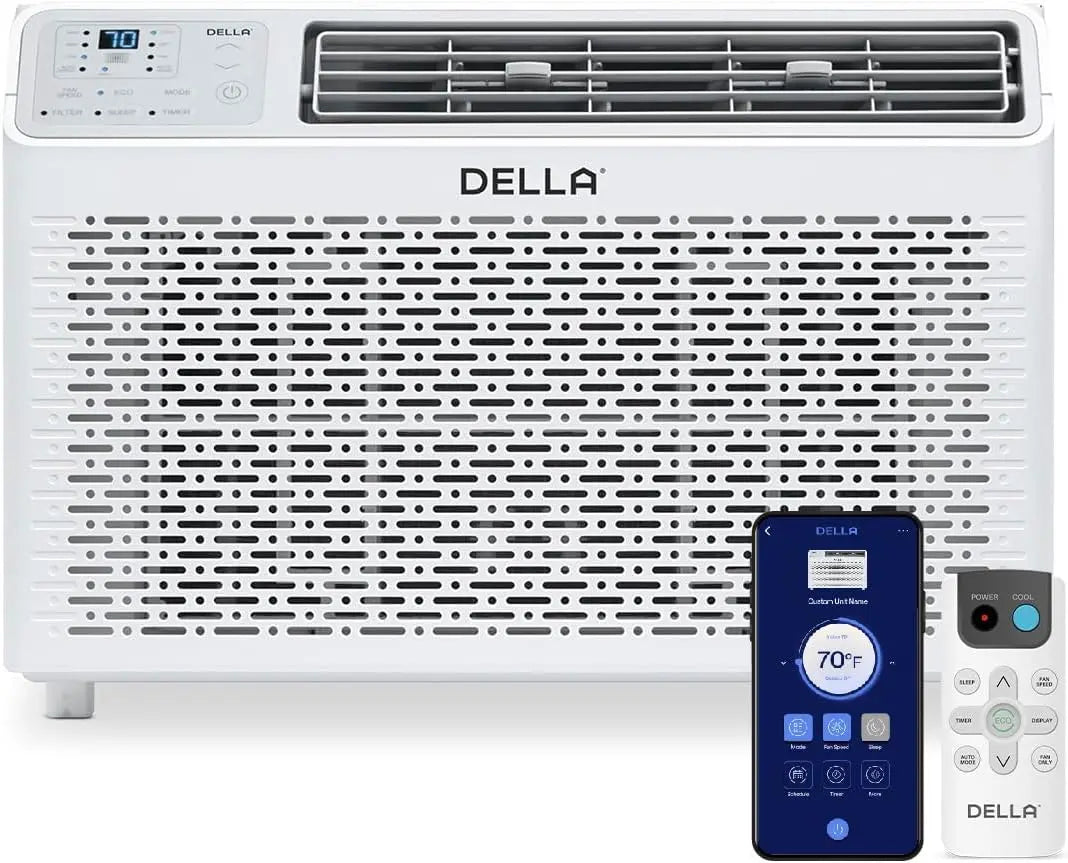 5000 BTU Window Air Conditioner Cools Up To 150 Sq. Ft, Energy Saving AC Unit, Easy Install Kit, Efficient Cooling for Room