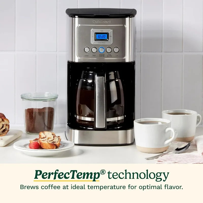 Cuisinart Coffee Maker, 14-Cup Glass Carafe, Fully Automatic for Brew Strength Control & 1-4 Cup Setting, Stainless Steel