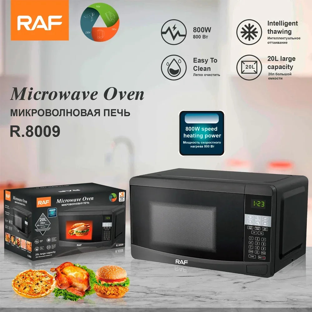 Raf Brand 20L Large Capacity Countertop Digital Display Microwave Kitchen Microondas Electric Microwave Oven