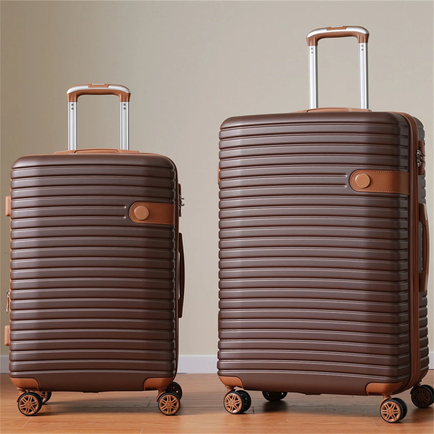 4 PCS ABS Hardside Rolling Luggage with Spinner Wheels 16'' 20'' 24'' 28'' Expandable Travel Hardside Suitcase TSA Approved Lock