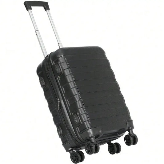 21" Carry On Suitcase Luggage Hardside Spinner Travel Lightweight Black 4-Wheel