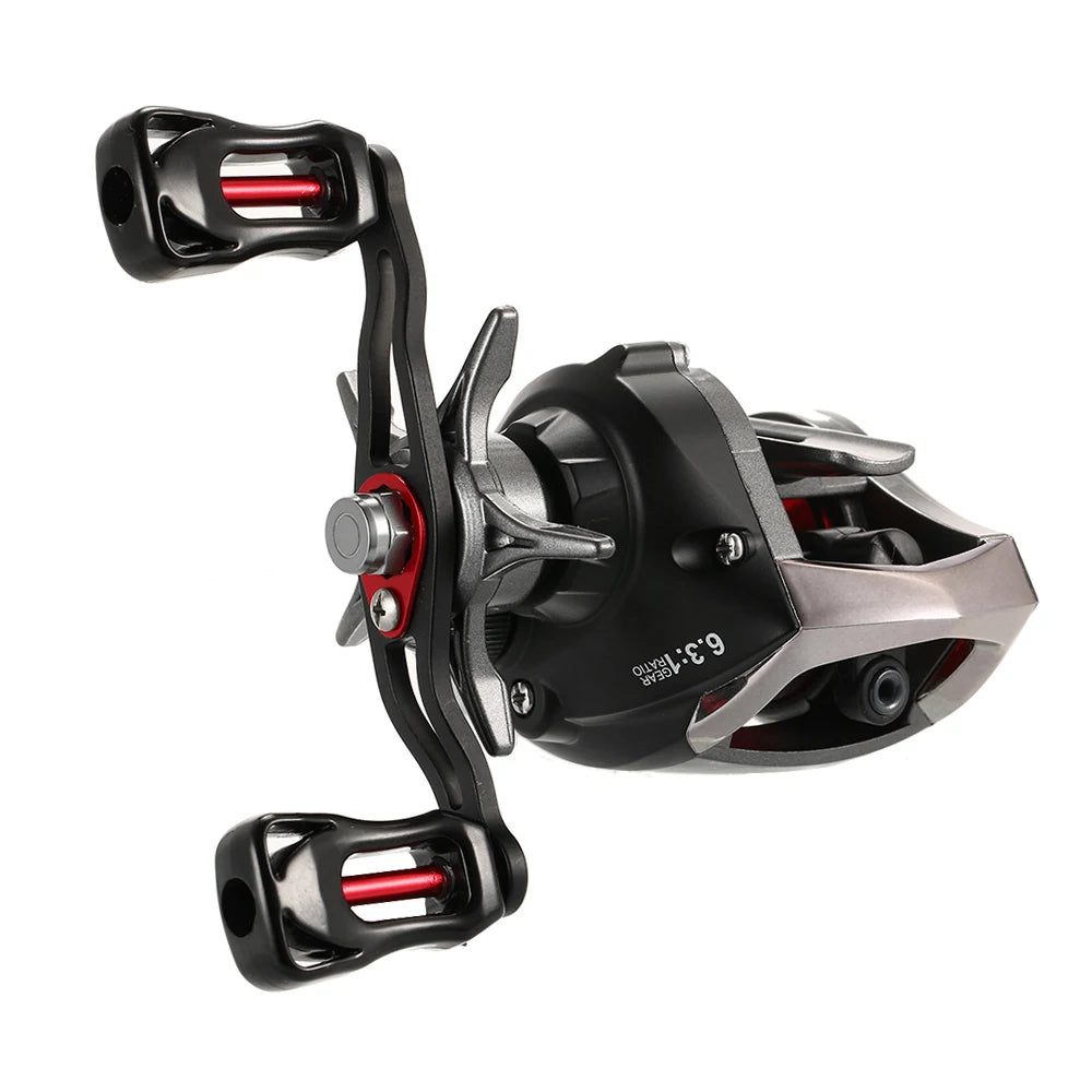 Lixada 12+1 Ball Bearings Baitcasting Reel Fishing Fly High Speed Fishing Reel with Magnetic Brake System