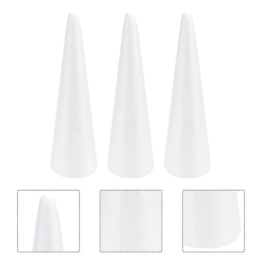 3 Pcs Foam Cone Floral Blocks Canned Goods Plaything Vase Flower Arrangement Polystyrene Supplies DIY Kids Toys Shape Child