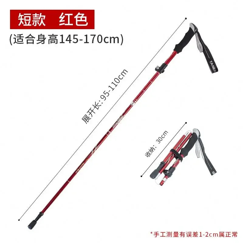 High Quality Ski Poles Foldable Crutch Trekking Pole Walking Pole Alpenstock Walking Sticks