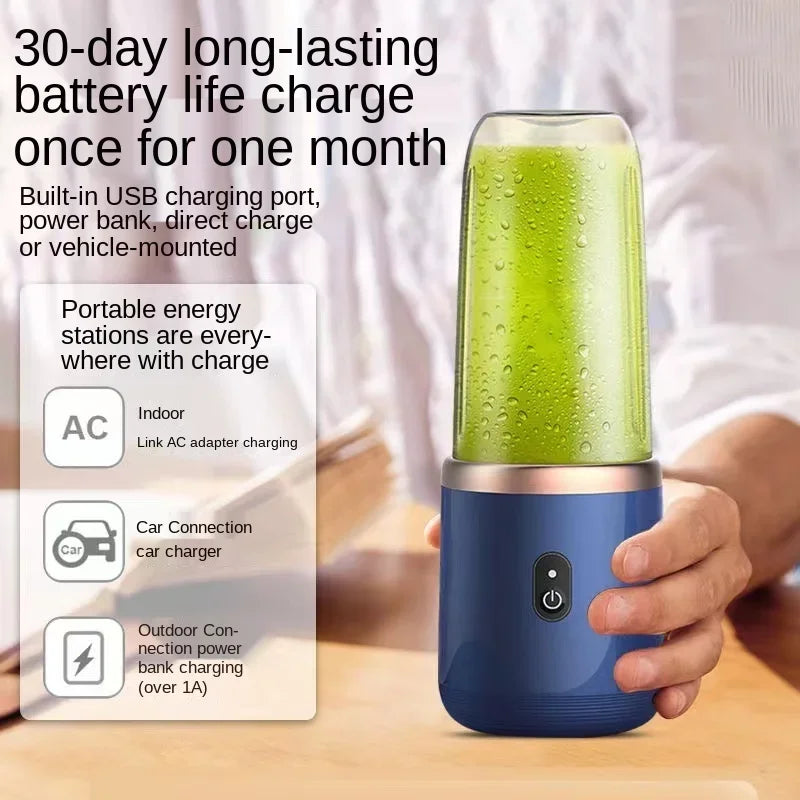 Portable 400ml Mini  Fruit Juicer USBCharging Lemon Orange Fruit Juicing Cup Smoothie Blender Machine kitchen appliances