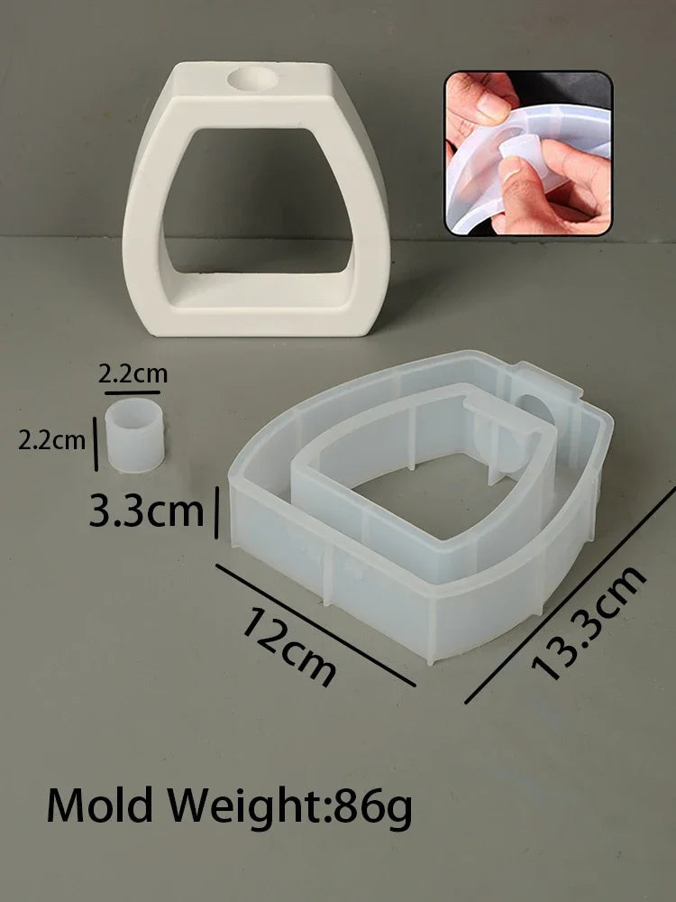 DIY Nordic Style Vase Mould Plaster Concrete Hydroponic Test Tube Flower Arrangement Ornaments 3D Craft Flowerpot Silicone Molds