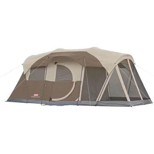 Camping Tent with Screened Porch, Weatherproof 6-Person Family Tent with Included Rainfly and Carry Bag