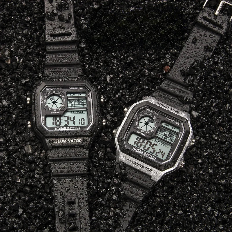 Watches for Men Electronic Watch Digital Display Retro Style Clock Men Male Reloj Hombre Students Sports Watch Relogio Masculino