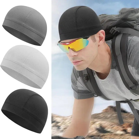 Cooling Skull Caps Breathable Summer Cycling Caps For Men Under Hard Hats Sunscreen Fabric Anti-UV Bicycle Head Scarf Helmet