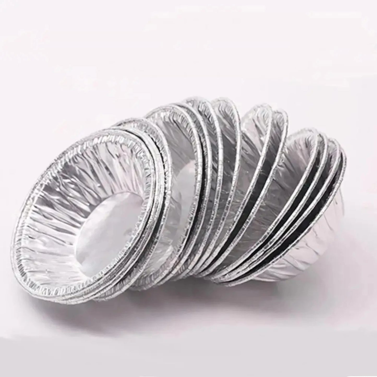 Versatile, Durable, and Grease-proof 50Pcs Aluminum Foil Egg Tart Mold - Essential Disposable Kitchen Tools for Desserts & Candi