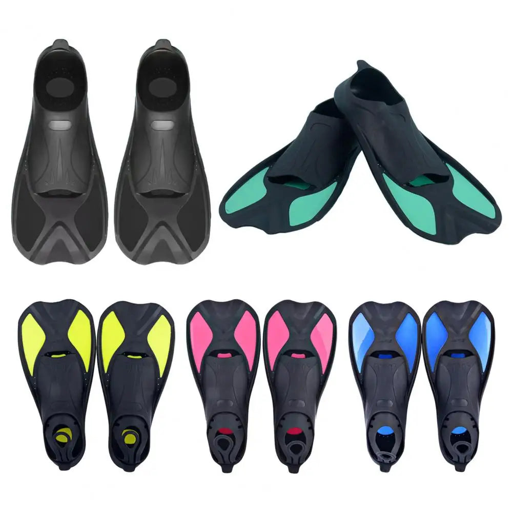 1 Pair Diving Fins Swimming Flipper Training Fins Snorkeling Flippers Short Blade Flippers Leg Strength Building Swim Flippers