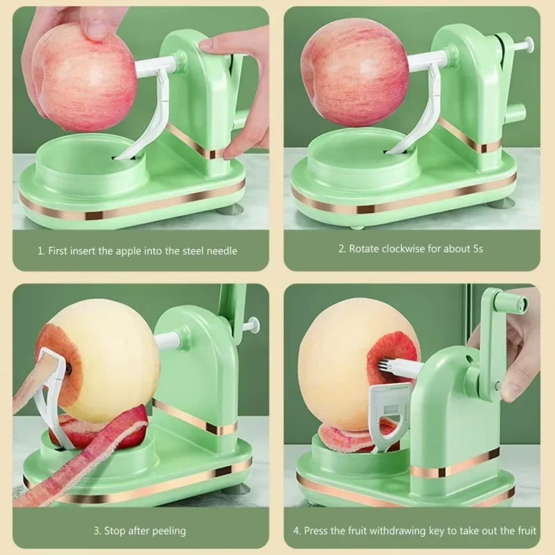 Hand-cranked Fruit Apples Peeler Machine Apples Peeler Slicer Manual Rotating Kitchen Peeling Machine for Apples Kitchen Gadgets