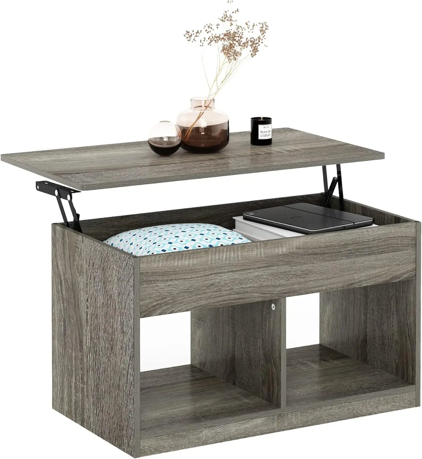 Jensen Living Room Lift Top Coffee Table with Hidden Compartment,